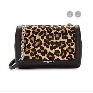 BNWOT Karl Lagerfeld Paris calf hair shoulder bag